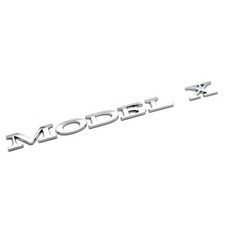 Model X Silver Chrome Emblem Replacement Badge 3d Letters Trunk Rear Tesla Model X Silver Chrome Emblem Replacement Badge 3d Letters Trunk Rear Tesla