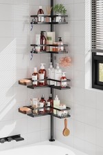 Corner Shower Caddy Tension Pole 25.7-109.1in Adjustable Shower Shelves
