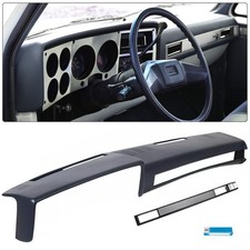 Fit 81-91 Chevy Pick Up Dbl Dashboard Cover Dash Ac Vent Plate Brushed