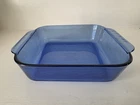 Pyrex Vintage Cobalt Blue Casserole Dish 8x8x2 Inch 222-R 2-Qt - 2L