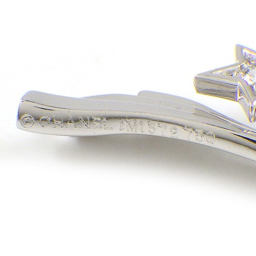 CHANEL Necklace Comet Shooting Star Motif Diamond 750(18K) White Gold - Picture 5 of 12