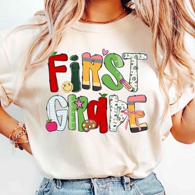 First Grade Teacher Shirt, Custom 1st Grade Back to School Tee, Elementary Teach