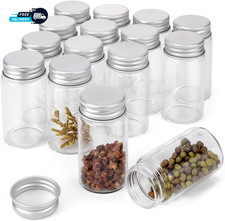 15 Pack Small Glass Jars 5/3 Oz Glass Bottle with Lids 50 Ml Bottles with Lids