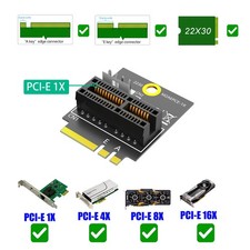 M.2 NGFF Key A/A E/E to PCI-E 1X Adapter Card, New Version