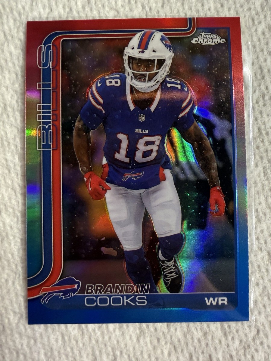 2025 Topps Chrome Football NFL Brandin Cooks Red White Blue