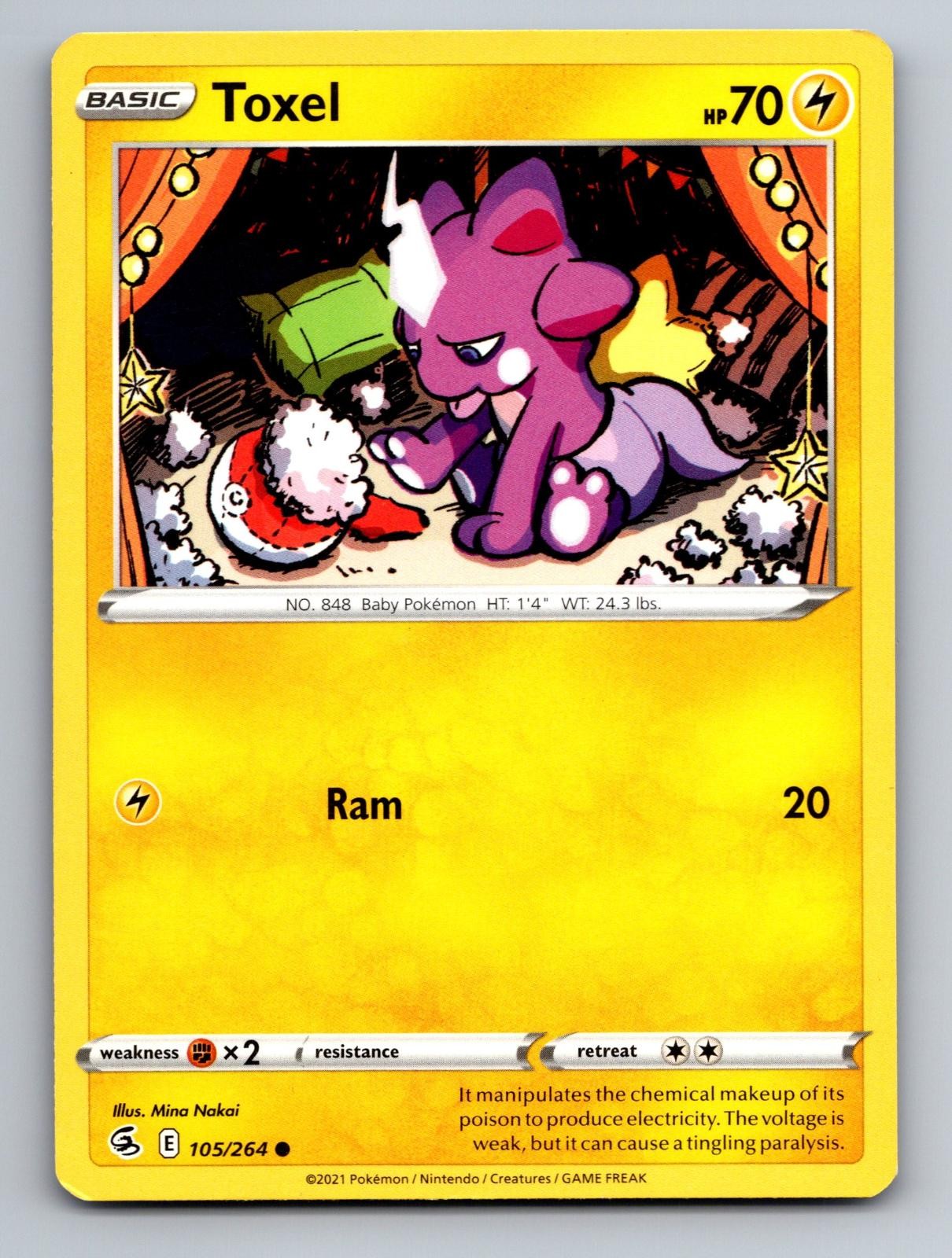 Toxel 105/264 Common Fusion Strike Pokemon Near Mint