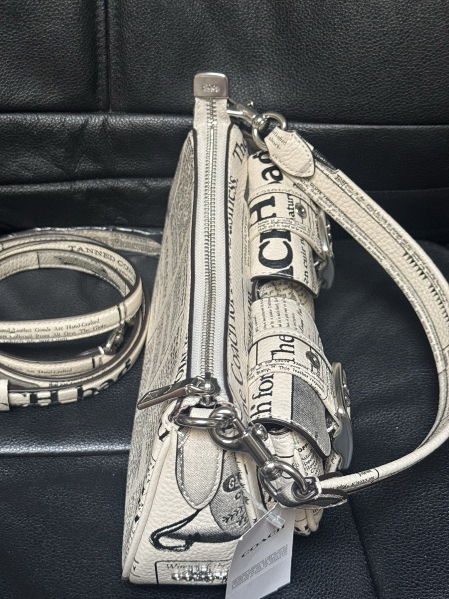 NWT Coach Ashton Shoulder Bag With Newspaper Print CDC12 | eBay