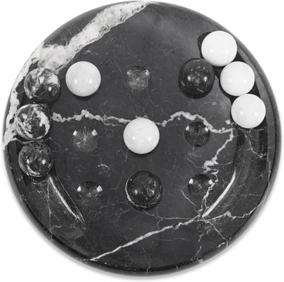 Marble Tic Tac Toe Classic Board Game for Family 6'', Home & Coffee Table Décor