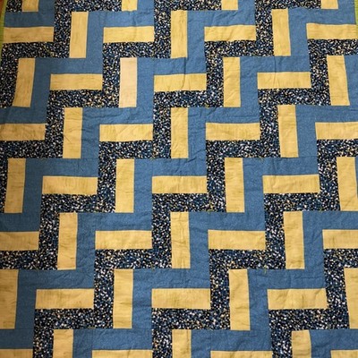 Reversible Rail Fence/Split Rail Fence Pattern & A Cross Pattern Quilt-42 x53.5 