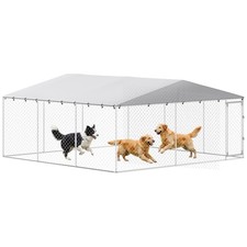 15' x 15' x 7' Dog Kennel Outdoor w/ Wateproof Roof