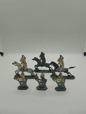 Vintage Indians Metal Figures X6