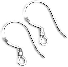 10 Pairs 925 Sterling Silver French Wire Earring Hooks Fish Hook Earrings Ste...