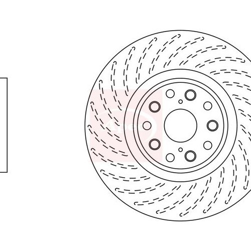 For LEXUS LS F4 2006 on BRAKE DISC (FRONT) (SINGLE) DSK2827