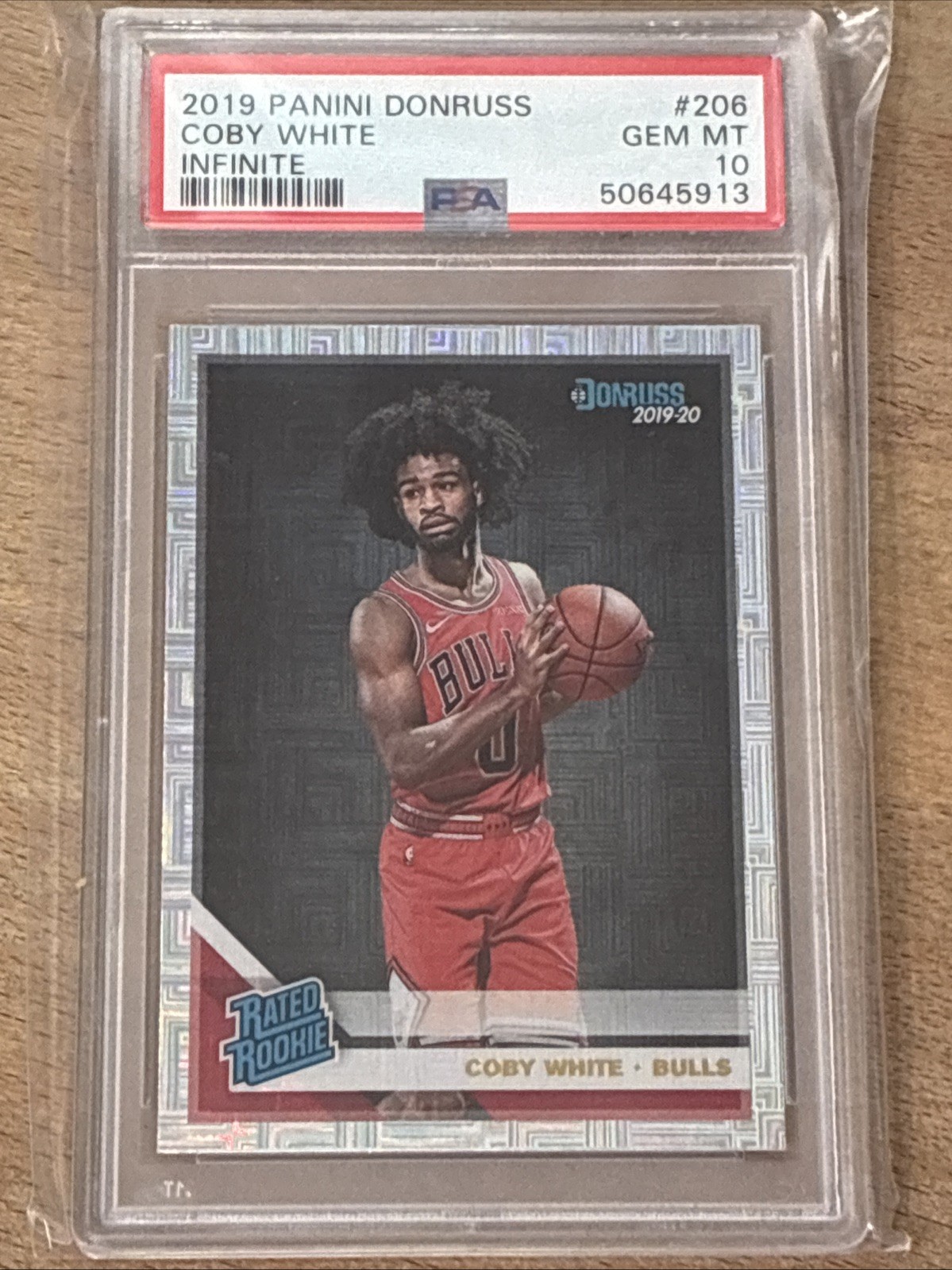 2019-20 Panini Donruss - Rated Rookie Coby White #206 Infinite RC PSA 10 Hornets