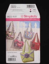 Simplicity Sewing Pattern # 3822 Ladies Purse Handbag (18 Pieces-New in Package)