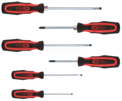 KS Tools ERGOTORQUEplus Screwdriver Set, 6 Pieces, Slit, PH - 159.0010