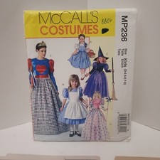 McCall's Uncut MP236 Pattern Costume Witch Fairy Dorothy Queen Sizes 3 4 5 6 7 8