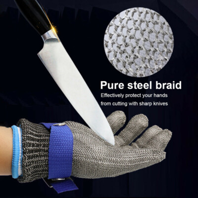 Cut Proof Stab Resistant Glove Stainless Steel Metal Mesh Butcher Safety Gloves