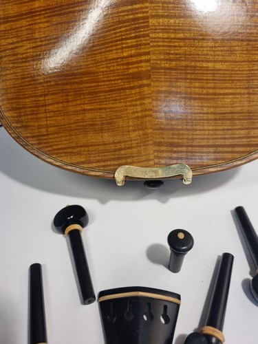 Violine Hill Style Hering Set hochwertig schwarz Ebenholz Buchsbaum Blenden 4/4 - Bild 11 von 12