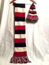 Warm Winter Matching Scarf &Hat Top Open for Ponytail New-U.S.Domestic Ship only