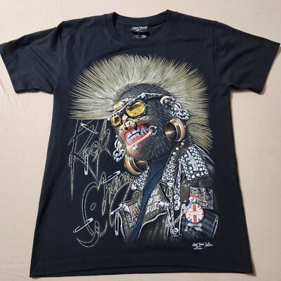 Mowhawk Monkey Glow in the Dark  Unisex T-Shirt Black 3D Rock Chang Original 