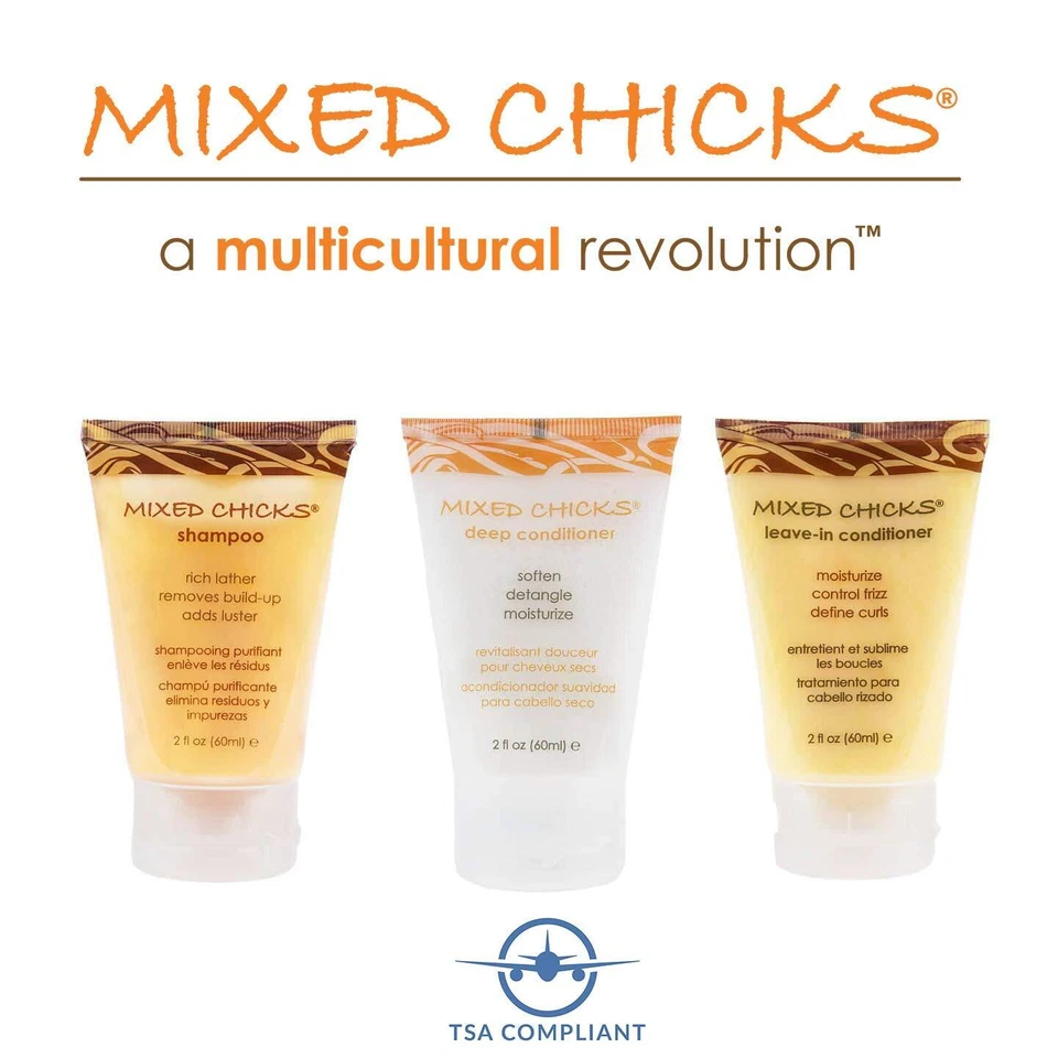 Paquete de viaje Mixed Chicks: champú, acondicionador profundo, acondicionador sin enjuague, 2 oz Foto 2 de 2