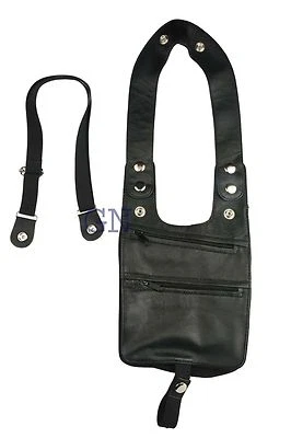 Genuine Leather Shoulder Holster Wallet Security Money Body Belt Anti Theft