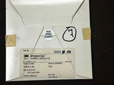 MACHINIST Unused 3M Imperial Diamond Lapping Film 661X 0.5 MIC  10 - 5" Disks #7