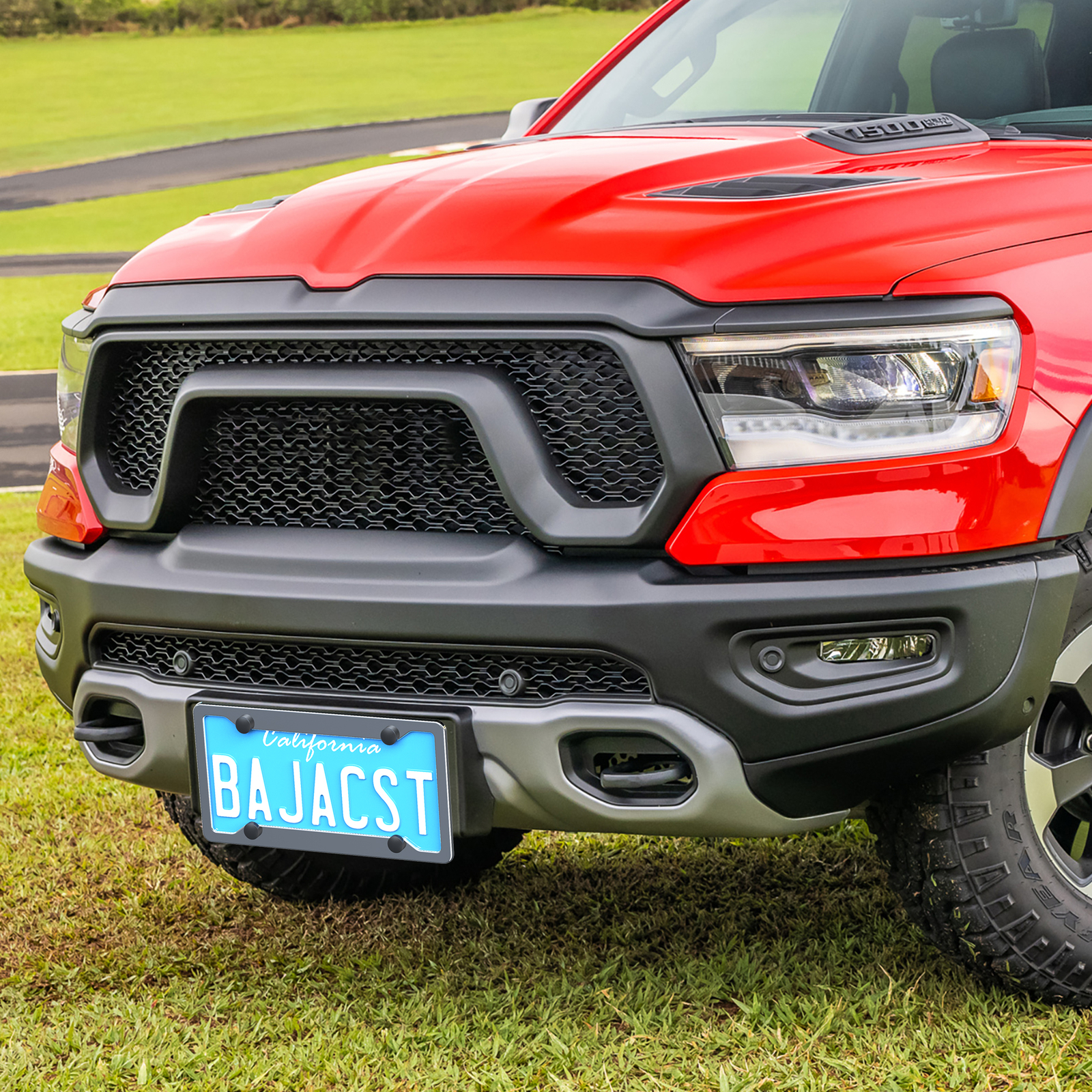 Chrome Stainless Steel License Plate Frame tag cover & Screw Caps Set Univeral