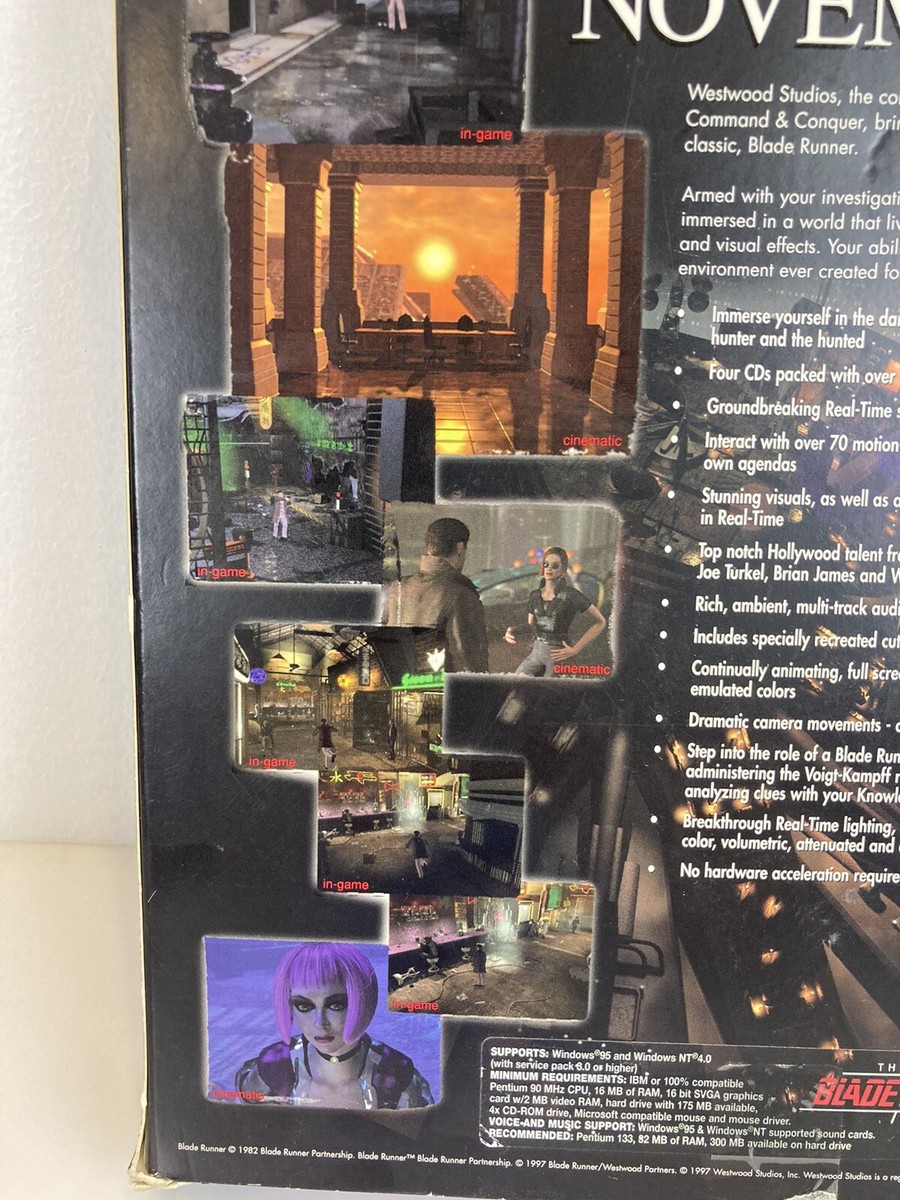 Blade Runner BIG BOX PC 1997 NEW Rare *Read* | eBay