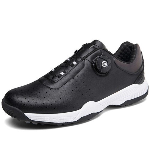 Herren Leder Golfschuhe Wasserdicht Rutschfest Leder Outdoor Trainingsschuhe  - Bild 2 von 20