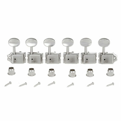 Wilkinson Nickel Vintage Deluxe Guitar Split 6 Inline Machine Heads Tuning Pegs