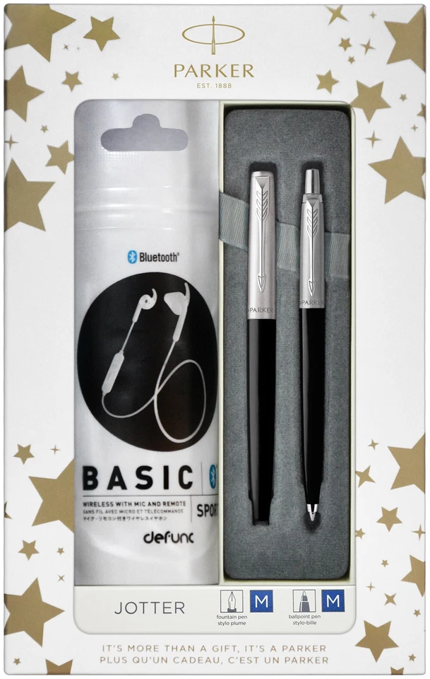 Parker Jotter Gravur Kugelschreiber+ Füller+ Kabellose Kopfhörer DEFUNC 2 Farbe - Bild 3 von 4