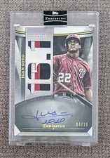 2021 TOPPS LUMINARIES JUAN SOTO 4/15 Autogpraphed  PATCH ON CARD AUTO 🔥