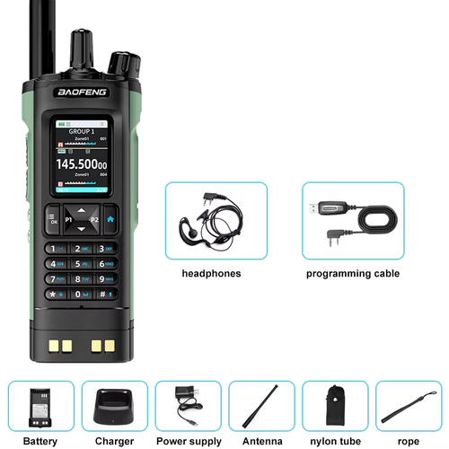 New UV-32 Walkie Talkie GPS 10W Bluetooth APP Programming Multi Band Wireless C