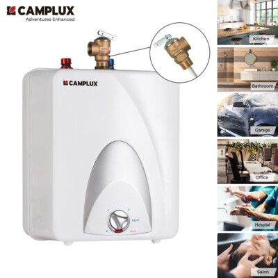 Camplux 2.5 Gal Electric Water Heater Under Sink 1.4kW Compact Storage Mini-Tank