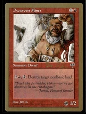Magic The Gathering MTG World Championship Gold Border Dwarven Miner