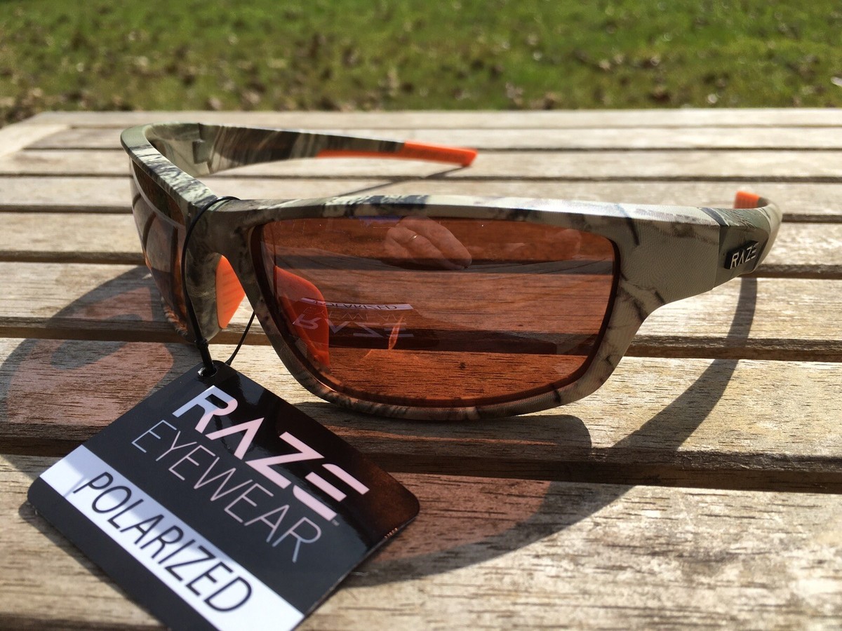 RAZE Eyewear Sunglasses Z Coast polarized fishing Camo Brown Amber
