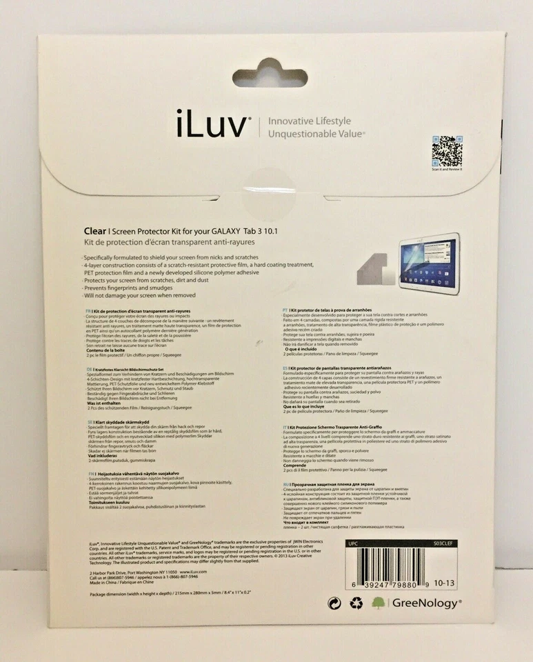 iLuv Clear Screen Protector Kit for GALAXY Tab 3 10.1"  - Image 2 of 4