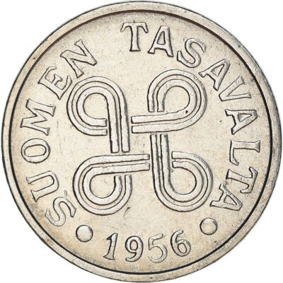 Finnish Coin Finland 5 Markkaa | Saint Hannes Cross | 1953