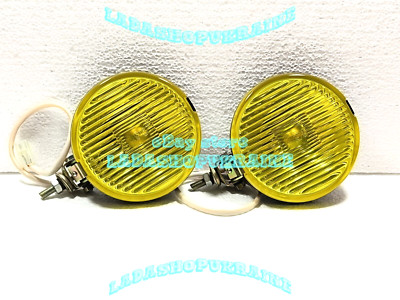 2x YELLOW FOG LAMP RARE SOVIET RETRO CAR LADA GAZ UAZ MOSKVICH faro antiniebla