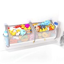 Ligereza 2-in-1 bath toy storage double capacity bath toy holder helps bath