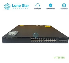 Cisco WS-C3650-24PD-S 24-Port GbE PoE+ w/ 2x10G Uplinks IP w/ Dual AC