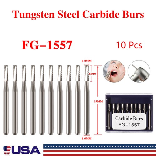 Dental Carbide Burs Tungsten Steel Bur FG 1557 Pear for High Speed Handpiece - Picture 4 of 25