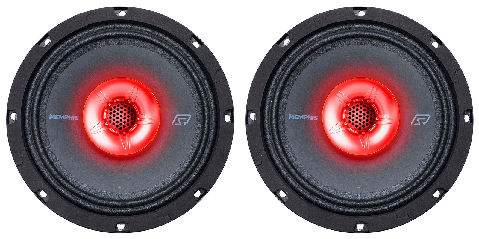 2 Memphis Audio SRXP82WTV2 - 8 автомобильных динамиков мощностью 350 Вт со светодиодной подсветкой RGB