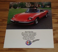 Original 1985 Alfa Romeo Graduate Specifications Sales Sheet Brochure 85