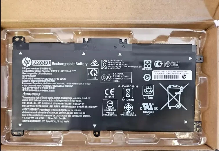 Bateria original do fabricante BK03XL para HP Pavilion X360 14M-BA000 14M-BA011DX 916366-421 - Imagem 2 de 4