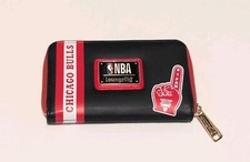 Loungefly Chicago Bulls Patches Zip-Around Wallet Basketball New Without Tags