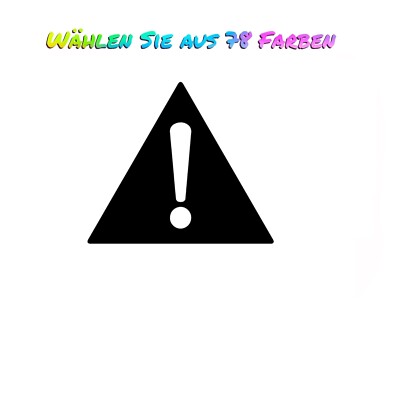 2x Aufkleber Hinweis Größe bis 11cm Sticker zeichen Auto Decal Danger warning m2