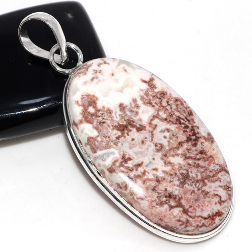 925 Silver Plated Mexican Laguna Lace Ethnic Pendant Jewelry Size 2.1